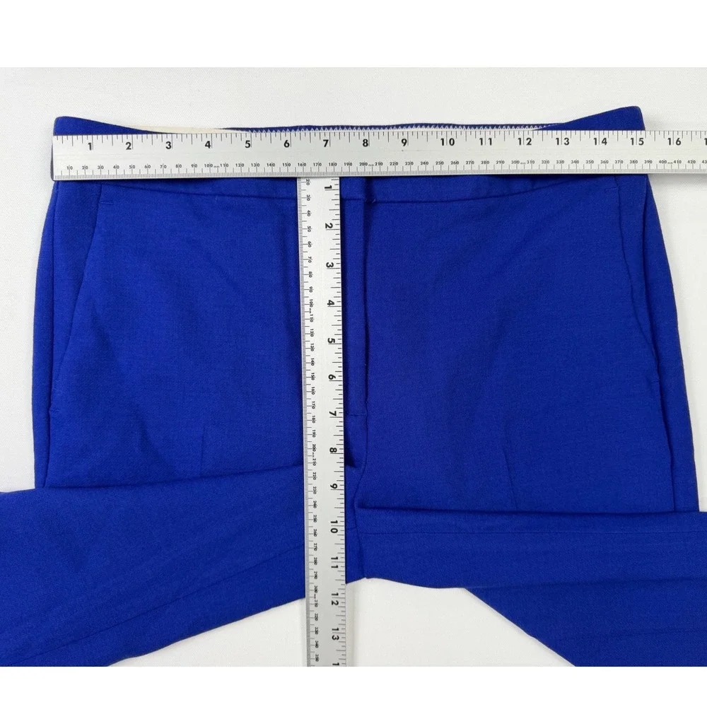 J.Crew Martie Pants Womens 8 Blue NEW Wool Blend Cropped Tailored E0931 - Picture 11 of 12